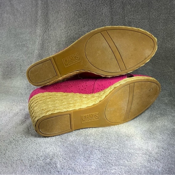 Chaps Pink‎ Wedge Shoes Women’s Size 9.5 Slip On - Picture 6 of 9